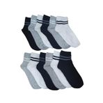 Leement socks Erkek 12 Çift Yarım Konç Spor Çorap Ekonomik asorti-2 40-44