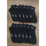 Leement Socks Erkek 12 Çift Yarım Konç Spor Çorap - Siyah - 40 - 44