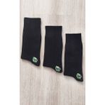 Leement Socks Erkek 3 Çift Klasik Bambu Çorap Dikişsiz Burun - Siyah - 40 - 44