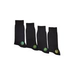 Leement socks Erkek 4 Çift Ince Yazlık Bambu Klasik Çorap siyah 40-44