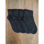 Leement Socks Erkek 4 Çift Lastiksiz Çorap Burun Dikişsiz Pamuklu Yarım Konç - Antrasit - 40 - 45