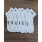 Leement Socks Erkek 6 Çift Yarım Konç Spor Çorap - Beyaz - 40 - 44