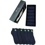 Leement Socks Erkek Bambu Dikişsiz 6 Çift Kısa Patik Çorap Üstü Lacoste Örgü - Lacivert - 40 - 45