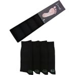 Leement Socks Erkek Bambu Dikişsiz Çorap 4 Çift Klasik - Siyah - 40 - 44