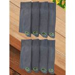 Leement Socks Erkek Bambu Dikişsiz Çorap 8 Çift Klasik - Füme - 40 - 44