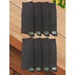 Leement Socks Erkek Bambu Dikişsiz Çorap 8 Çift Klasik - Siyah - 40 - 44