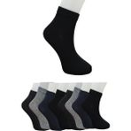 Leement Socks Erkek Dikişsiz 8 Çift Düz Klasik Penye Orta Konç Çorap - Çok Renkli - 41 - 45