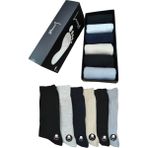 Leement Socks Erkek Pamuklu 6 Çift Düz Burun Dikişsiz Klasik Çorap - Çok Renkli - 40 - 44
