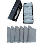 Leement Socks Erkek Pamuklu 6 Çift Düz Burun Dikişsiz Lastiksiz Çorap - Gri - 36 - 39