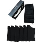Leement Socks Erkek Pamuklu 6 Çift Düz Burun Dikişsiz Lastiksiz Çorap - Siyah - 36 - 39