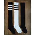 Leement Socks Kadın 3 Çift Diz Üstü Şık Pamuklu Çorap - Renkli - 36 - 41