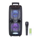 LEERFEI A Bass Usb Fm Bt 2x20 Cm Kablolu Mikrofon Rgb Led Toplantı Parti Eğlence Ses Sistemi