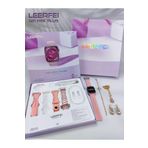 LEERFEI G-21 MİNİ PLUS FULL SET KADIN AKILLI SAATİ 4 KORDON + BİLEKLİK KOLYE KÜPE HEDİYELİ