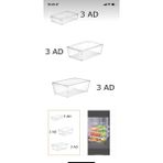 Lees home Leeshome Kapaklı 9'lu Set Tall Clear Buzdolabı & Dolap Içi Düzenleyici Organizer