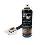 Leflef Süet, Nubuk Sprey Boya + 4 Yönlü Süet nubuk Fırçası (Koyu Kahvee)