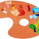 Lefranc & Bourgeois Renk paleti No. 4, oval, 33 x 22 cm, ahşap