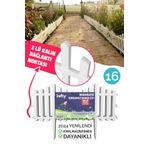 lefty Dekoratif Bahçe Çiti Plastik Çit Peyzaj Koruma Panel Çit 16 Adet (9.44 Mt) Beyaz Çiçek Çiti