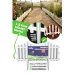 lefty Dekoratif Bahçe Çiti Plastik Kırılmaz Kar Beyaz Çit 59 X 39 Cm Peyzaj Çiçek Koruma Çiti