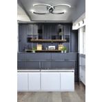 LEGACY Duru Gri Renk Modern Tasarım Salon - Mutfak - Hol - Yatak Odası Beyaz Ledli Avize Gri 55 x 35