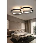 Legacy Duru Modern Tasarım Siyah Renk Salon Mutfak Hol Beyaz LED 2 Li Avize