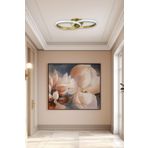 LEGACY Jolly Modern Tasarım Eskitme Renk Salon - Mutfak - Hol Beyaz Led 2 Li Avize Eskitme 45 x 20