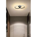 LEGACY Jolly Modern Tasarım Siyah Renk Salon - Mutfak - Hol Beyaz Led 2 Li Avize Siyah 45 x 20