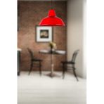 LEGACY Silüet Özel Tasarım Modern Salon - Mutfak - Cafe Kırmızı Renk Tekli Sarkıt Avize Kırmızı 30 x 30