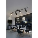Legacy Spoti 4'lü Siyah Renk (Gün Işığı) Modern Tasarım Salon - Mutfak - Banyo Spot Ledli Sıralı Avize