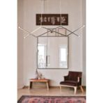 Legacy Utku Modern Tasarım Kahverengi Yemek Masası Üstü - Mutfak - Salon Beyaz Led 2 Li Avize