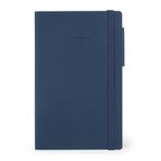 Legami - Beyaz sayfalı not defteri, orta, 192 sayfa, yumuşak poliüretan kapak, FSC® sertifikalı kağıt, fildişi renkli kağıt, 90 g/m², aylık planlayıcı, adres defteri, yer imi, 13 x 21 cm,