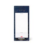 Legami - Mıknatıslı not defteri, Don't Forget, 11 x 26 cm, FSC® sertifikalı kağıt, 80 g/m² kağıt, sert karton tutucu, mıknatıslı taban, temalı yıldızlar, 60 yaprak çıkarılabilir