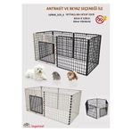 Leganest 60X 120X Yükseklik 60cm Katlanabilir Köpek, Kedi, Tavşan, 3x4cm Aralıklı Çit, Kafes LGN60_SCX120