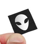 LEGEEON Mini Alien Area 51 UFO XFiles Taktik Yama [Siyah, Beyaz]