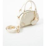 Legend Aksesuar Kadın Belloni Model Mini Boy Oval Kalp Charm Hediyeli El ve Omuz Çantası - Krem