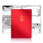 Legend of Istoria Journal (Dragonfire Red) - Keşfetmek, Zorluklarla Yüzleşmek ve Bir Göreve Başlamak için Maceraya Hazır Rehberli Günlük - Günlük Sanat, Renkli Sayfalar ve Bir Istoria Haritası ile