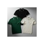 legends butik Erkek Fitilli Triko Polo Yaka Tişört 3’lü Set – Terletmeyen Pamuklu Yazlık Likralı