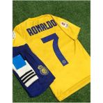 Legent Lady Al Nassr Fc 2023/24 Yeni Sezon Cristiano Ronaldo Çocuk Forması Şort Çorap 3'lü Set - 5 - 6 Yaş - Sarı