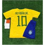 Legent Lady Brezilya 2023/24 Yeni Sezon Neymar Jr Çocuk Forması Şort Çorap 3'lü Set - 5 - 6 Yaş - Gri