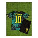 Legent Lady Brezilya Milli Takım Neymar Jr Özel Konsept Çocuk Forması 2'li Set (Yeşil-Sarı)