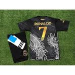 Legent Lady R.e.a.l Madrid 2023/24 Dragon (Ejderha) Desenli Cristiano Ronaldo Çocuk Forması 3'lü Set (Black) - 6 - 7 Yaş - Siyah