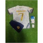 Legent Lady Real Madrid 2023/24 Yeni Sezon Ronaldo Dragon Desenli(Gold) Çocuk Forması Şort Çorap Bileklik Seti - 10 - 11 Yaş - Sarı