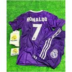 Legent Lady Ronaldo Cardif Ligi 2017 Real Madrid Mor Çocuk Futbol Forması 4'lü Set Çorap+Bileklik Hediyelli - 7 - 8 Yaş