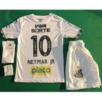 Legent Lady Santos Neymar 2025 Yeni Sezon Çocuk Forması Çorap Bileklik Hediyeli - 5 - 6 Yaş - Beyaz