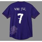 Legent Lady Vinicius Jr. 2023-24 Sezon Real Madrid Mor Güllü Özel Tasarımlı Yetişkin Forması
