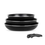 Leggno All-In-One Titanium 4 Parça Set: 20-24-28Cm Tava 1 Adet Özel Sap