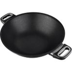 Leggno Black Döküm Wok Tava 32CM - Siyah