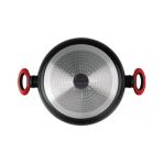 Leggno Colorgy Diamond Pro 28 cm Kırmızı Sığ Tencere