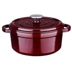 Leggno Flame Bordo 28 cm Döküm Derin Tencere