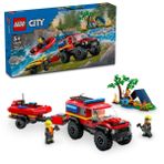 Lego 60412 301 Parça 4X4 Kurtarma Botlu İtfaiye Kamyonu