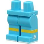 LEGO Aksesuar Custom Minifigür Minifigure Legs Bacak Açık Mavi Medium Azure Futbolcu
